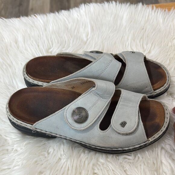 FINN COMFORT GERMANY Blue Leather Sandals Size 38 - Picture 7 of 10